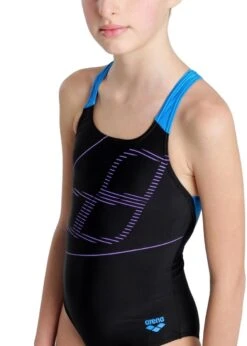 Arena Girl's Swim Pro Logo Swimsuit - Black/Turquoise -Swimsuit Store tumbnail 62867a62 1928 4f7b bf97 ab364560f0e9