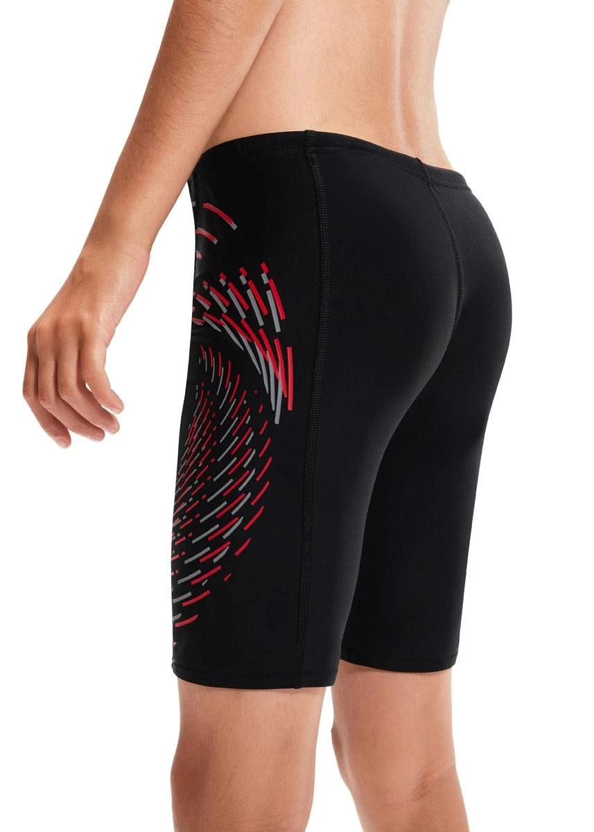 Speedo Boy's Plastisol Placement Jammer - Black/ Fed Red/ Dapple Grey 6 Speedo Boy's Plastisol Placement Jammer - Black/ Fed Red/ Dapple Grey - Image 6