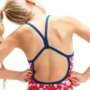 Speedo Girl's Allover Digital Vback Swimsuit - Bondi Blossom