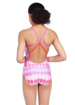 Zoggs Girls Starback Swimsuit - Sunset Haze Print