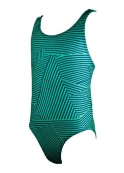 Finis Girl's Maze Bladeback Swimsuit - Green