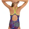 Arena Girl's Carnival Print Lightdrop Back Swimsuit - Soft Green/Multi