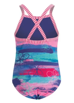 Uglies Girl's Surfs Up Print Keyhole Swimsuit