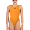Akron Girls Babbitt Evo Swimsuit - Orange/Black