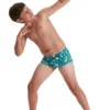 Speedo Boy's Smileys 13cm Brief - Adriatic/ Yellow/ Nordic Teal