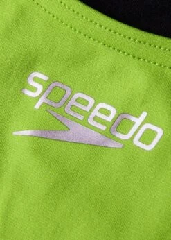 Speedo Girl's Solid Lane Line Back Swimsuit - Atomic Lime/ Electric Pink -Swimsuit Store tumbnail 926e3009 d943 40d0 aab5 93aecc22b692 1