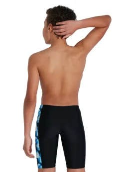 Speedo Boy's Allover Panel Jammer - Black/ Bondi Blue/ Mercurial Blue -Swimsuit Store tumbnail 92931b80 cb76 463c 8e6c 7a1db22d6b53