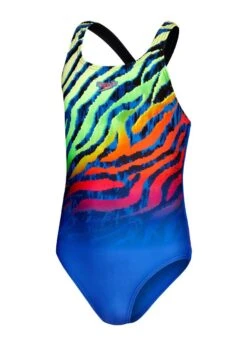 Speedo Girl's Digital Placement Medalist Swimsuit - Blue Flame/ Black/ Fluo Green/ Volcanic Orange/ Sunblaze -Swimsuit Store tumbnail 9a168360 dc80 4cae bfff 5a29a6ec0bdd
