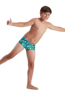 Speedo Boy's Smileys 13cm Brief - Adriatic/ Yellow/ Nordic Teal -Swimsuit Store tumbnail a06de892 9111 4b48 89ef 786a2112ce2e 1