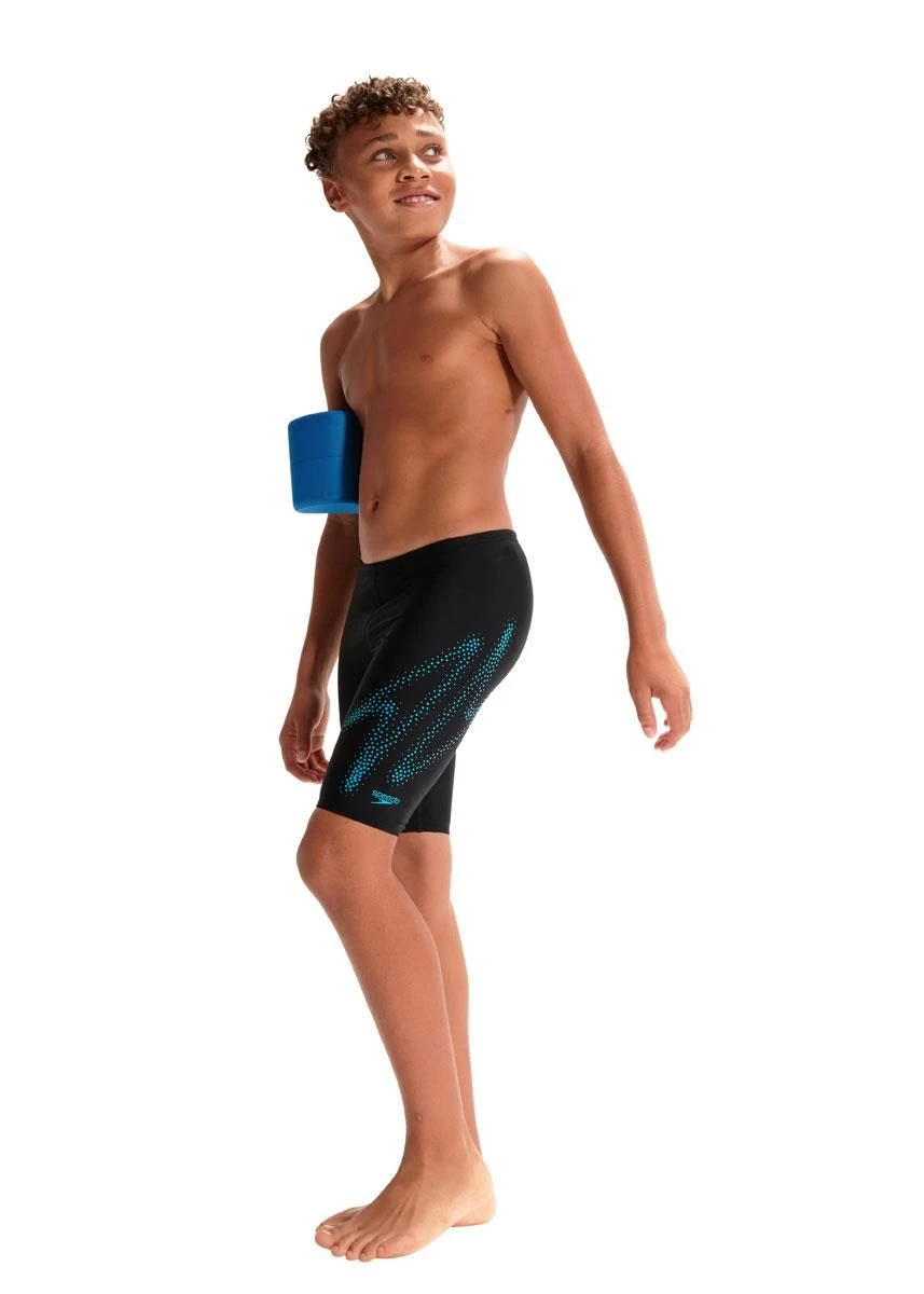 Speedo Boy's HyperBoom Placement Jammer - Black/ Bolt 6 Speedo Boy's HyperBoom Placement Jammer - Black/ Bolt - Image 6
