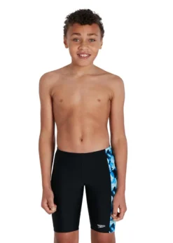 Speedo Boy's Allover Panel Jammer - Black/ Bondi Blue/ Mercurial Blue -Swimsuit Store tumbnail aa370889 ad31 47fb b022 a16f1d8b9b72