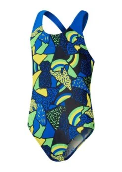 Speedo Girl's Allover Splashback Swimsuit - Black/ Blue Flame/ Bright Yellow/ Fluo Green -Swimsuit Store tumbnail b7a5a47b bc0b 4fcd b876 34a4add844df