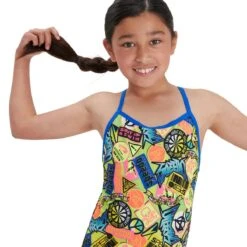 Speedo Girl's Comic Chaos Allover Vback Swimsuit - Green/ Lime/ Blue 8 Speedo Girl's Comic Chaos Allover Vback Swimsuit - Green/ Lime/ Blue -Swimsuit Store tumbnail bf0debf6 ba5e 4489 9e0e 524b85c9e1bd