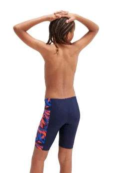 Speedo Boys Hyper Boom Panel Jammer - True Navy/Volcanic Orange/True Cobalt