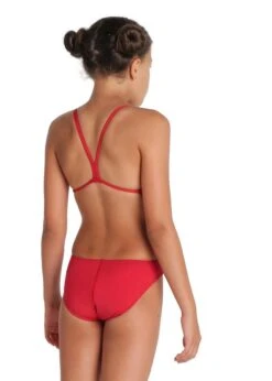 Arena Girl's Team Challenge Back Solid Swimsuit - Red/White