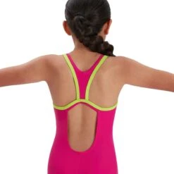 Speedo Girl's Boom Logo Placement Flyback Swimsuit - Electric Pink/ Atomic Lime -Swimsuit Store tumbnail c7057c19 f735 4d2e ae70 1ca18b897e40