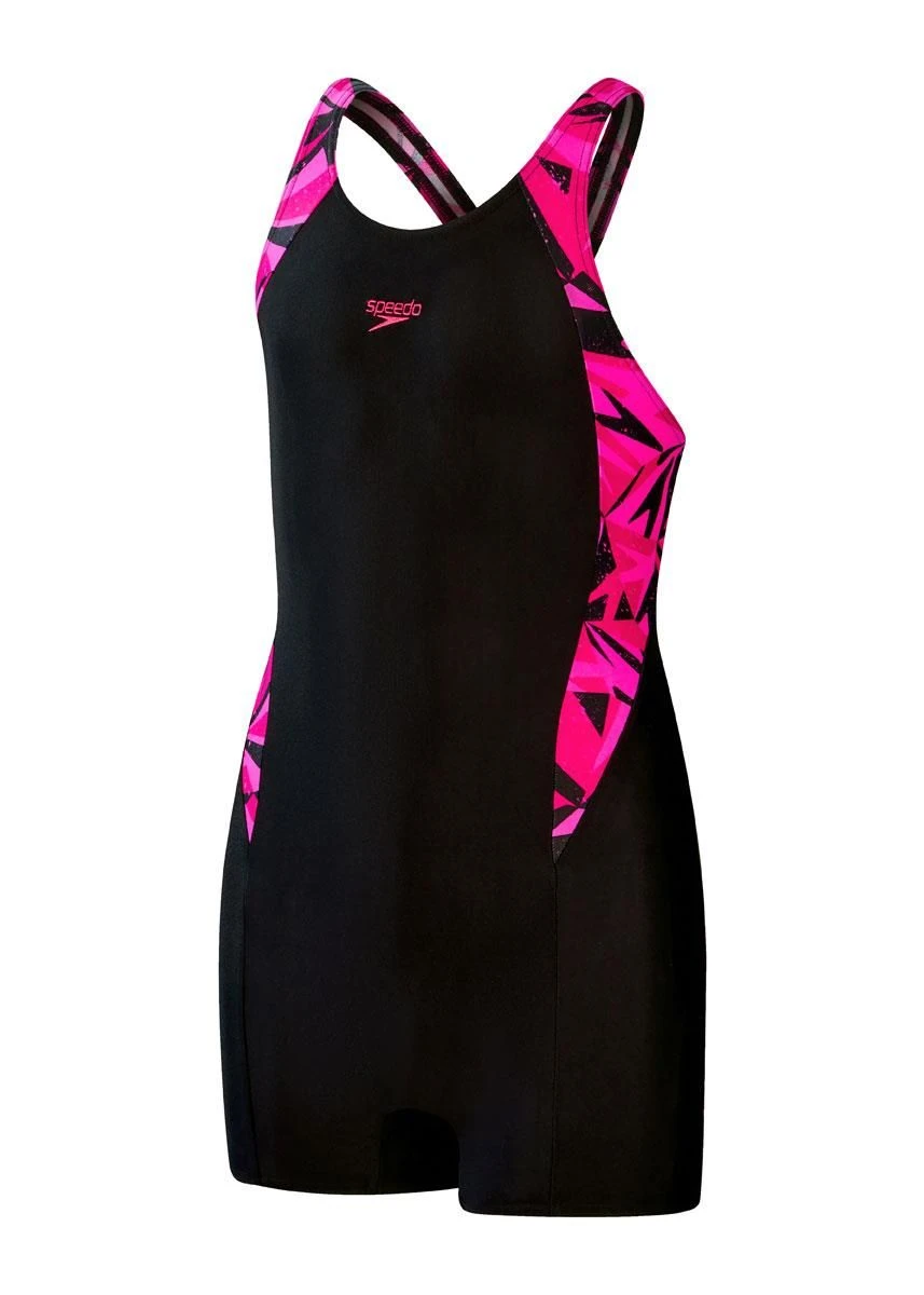 Speedo Girls Hyperboom Splice Legsuit - Black / Electric Pink / Ecstatic Pink 8 Speedo Girls Hyperboom Splice Legsuit - Black / Electric Pink / Ecstatic Pink - Image 8
