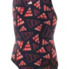 Adidas AOP Girls Bars Swimsuit - Black/Red