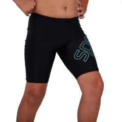 Speedo Boy's Boom Logo Placement Jammer - Black/ Light Adriatic -Swimsuit Store tumbnail ca26726d 8948 4317 abc3 1fdd56af7ac9