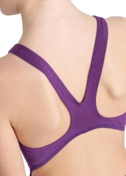 Arena Girl's Team Swim Tech Solid Swimsuit - Plum/White -Swimsuit Store tumbnail d165fa5d a74b 4011 89ed fc74dca6ed42