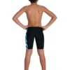Speedo Boy's Allover Panel Jammer - Black/ Bondi Blue/ Mercurial Blue