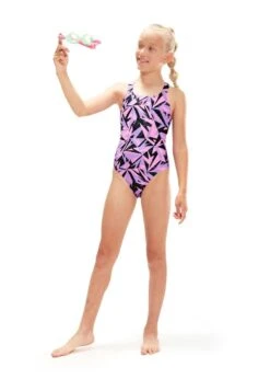 Speedo Girl's HyperBoom Allover Medalist Swimsuit - True Navy/ Miami Lilac/ Taffy Pink -Swimsuit Store tumbnail d8e32c3a 74ec 43aa 9ba8 92ee55eeaeea