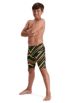 Speedo Boys Fastskin Junior Endurance+ High Waist Jammer - Black/ Atomic Lime/ Salso -Swimsuit Store tumbnail e061f147 4bf2 4741 8a90 571e4f78edc3