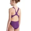 Arena Girl's Team Swim Tech Solid Swimsuit - Plum/White
