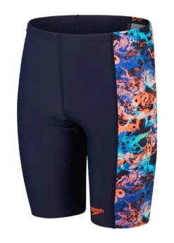 Speedo Boys Allover Panel Jammer -True Navy/True Cobalt/Volcanic Orange/Hypersonic Blue -Swimsuit Store tumbnail e7db353e a260 492c bd40 701e944f30bd