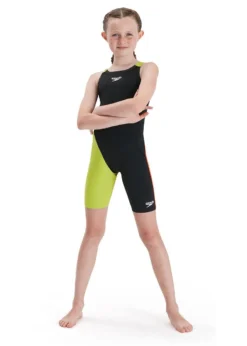 Speedo Girls Fastskin Junior Endurance+ Openback Kneeskin - Black/ Salso/ Atomic Lime -Swimsuit Store tumbnail eca74bbb d5d6 49ed bbdb 453025d59ac5