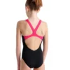 Arena Girl's V Back Swimsuit - Black/Freak Rose