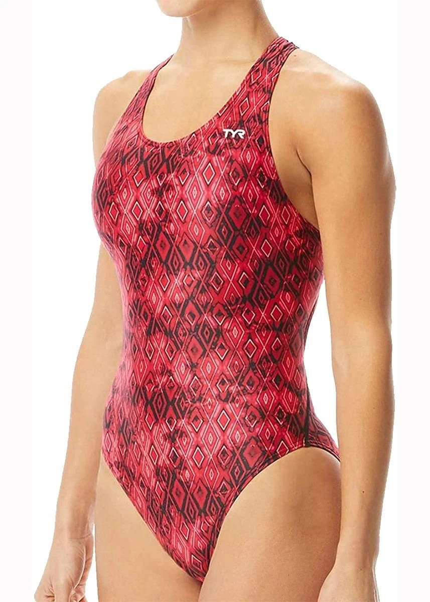 TYR Girls Glacial Maxfit Swimsuit - Red 1 TYR Girls Glacial Maxfit Swimsuit - Red