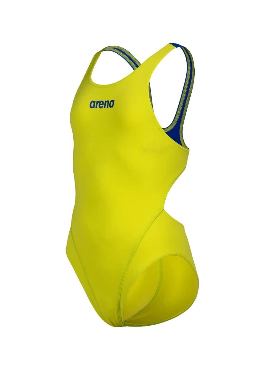Arena Girl's Team Swim Tech Swimsuit - Soft Green/Neon Blue 4 Arena Girl's Team Swim Tech Swimsuit - Soft Green/Neon Blue - Image 4