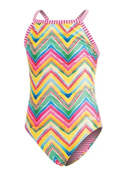 Uglies Girls Rainbow Delite Keyhole Swimsuit -Swimsuit Store uglies front