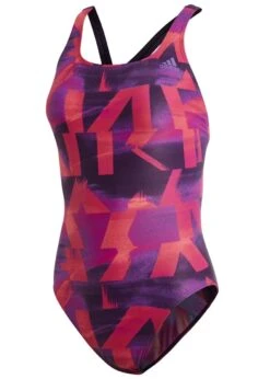 Adidas Girl's Athly X Graphic Swimsuit - Purple