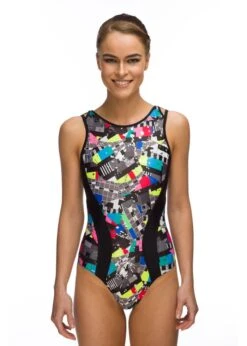 Maru Test Card Sparkle Swimsuit - Grey -Swimsuit Store upload fs6083 front 1