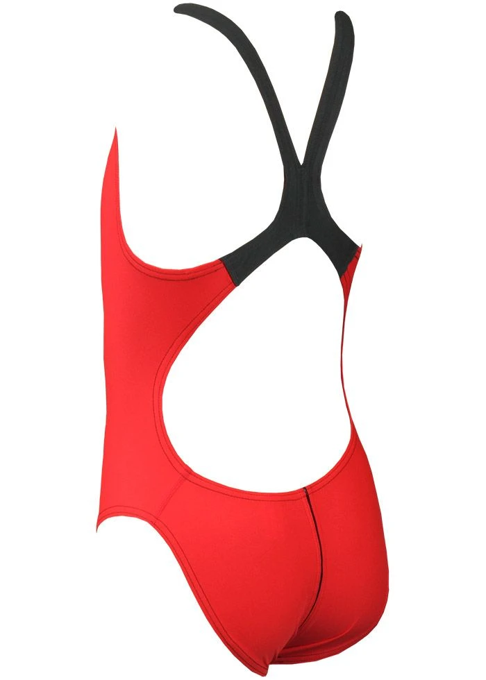 Yingfa 613-3 Girls Swimming Costume Red / Black 2 Yingfa 613-3 Girls Swimming Costume Red / Black - Image 2